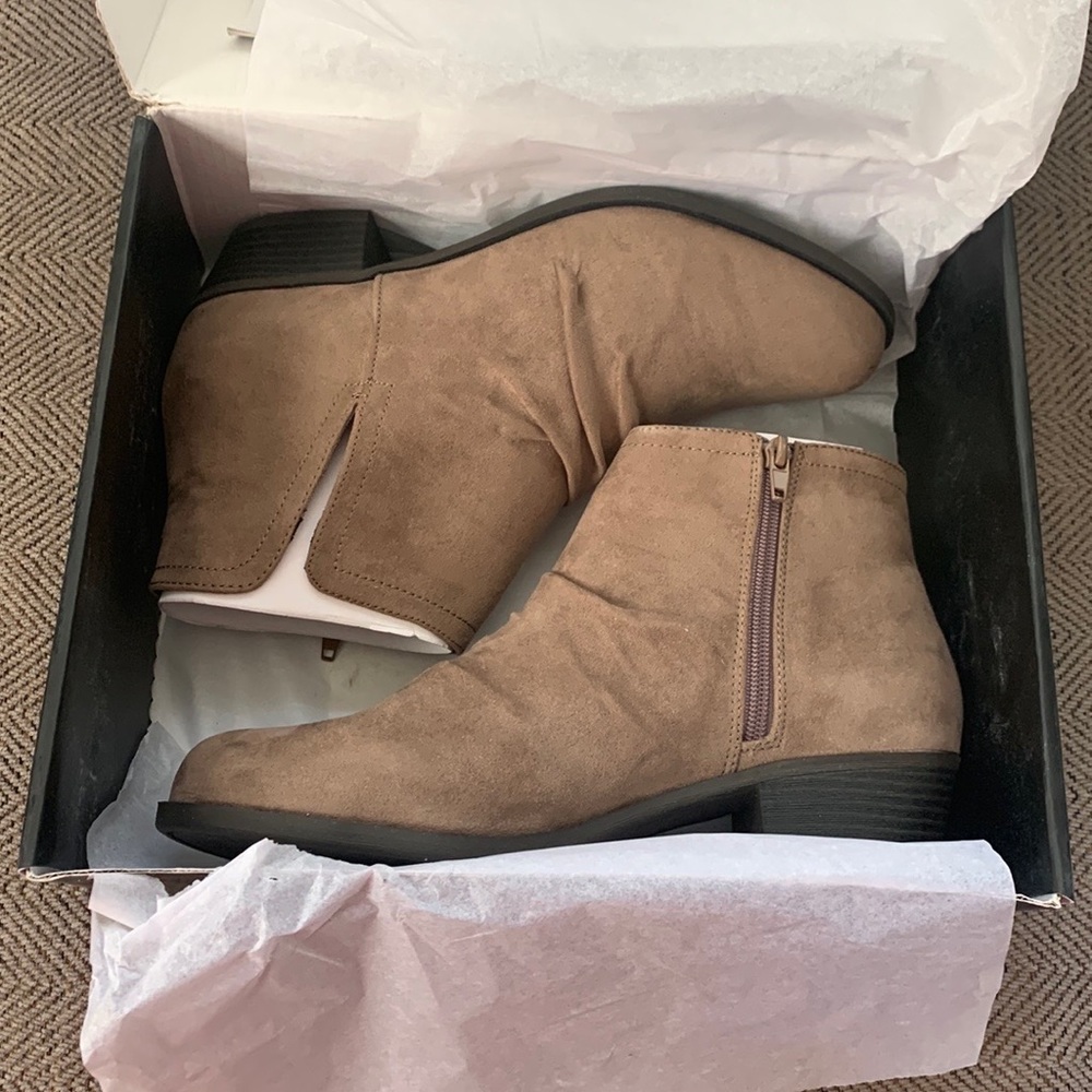 New Faux Suede Ankle Boot